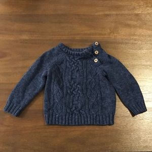 Heather Navy Old Navy Shoulder Button Sweater 18-24M
